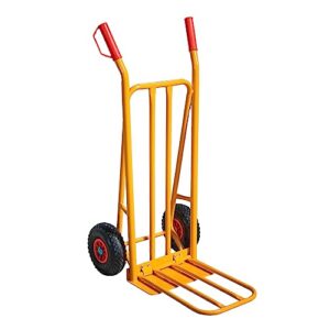 Cofan Carretilla Plegable | Carretilla almacén | Carretilla de Mano | Pala Ancha | Capacidad de Carga máxima: 300 kg | Ruedas neumáticas | Peso: 12 kg | Medidas: 1160 x 510 x 780 mm